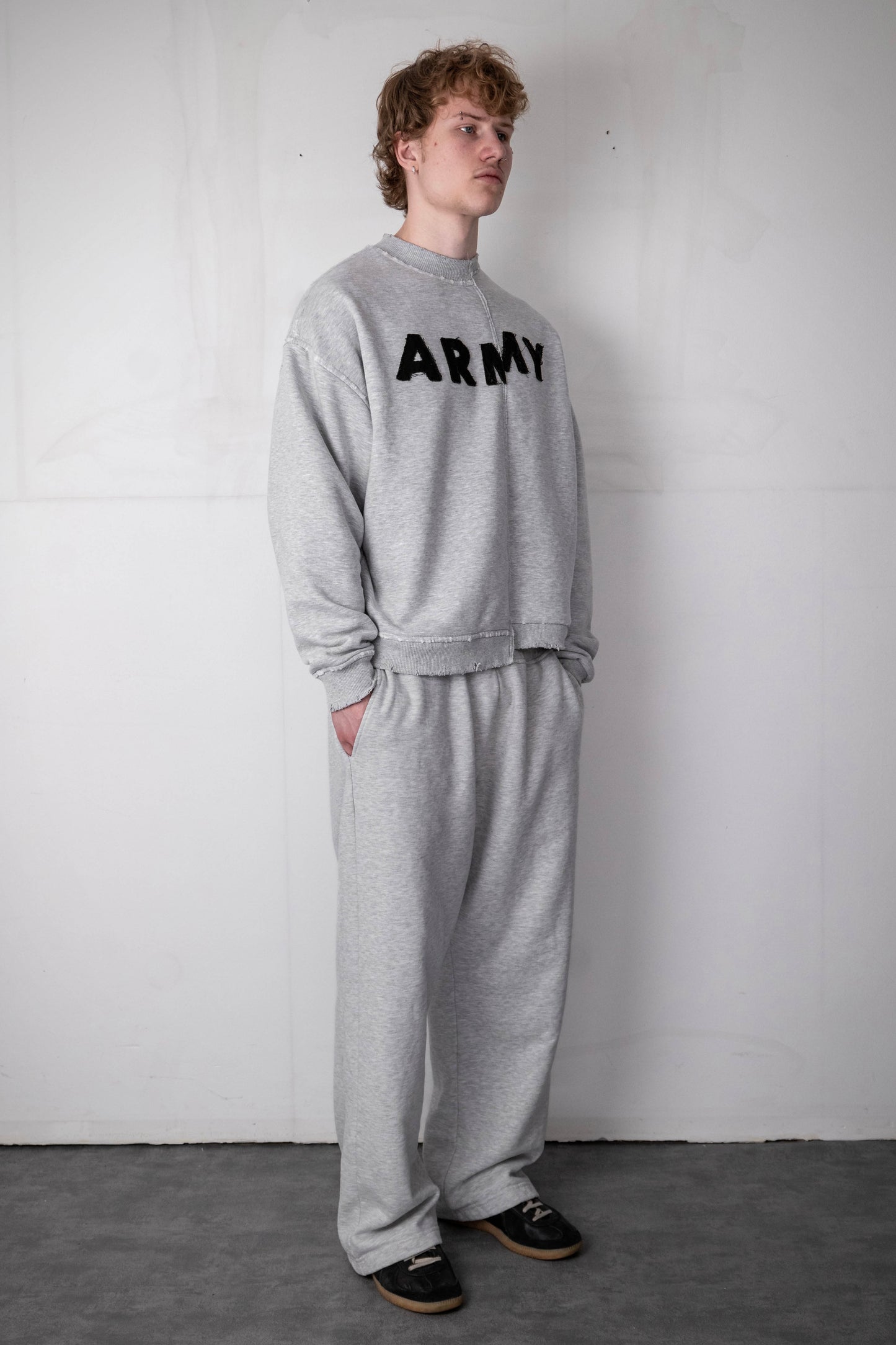 DECONSTRUCTED ARMY SWEATER