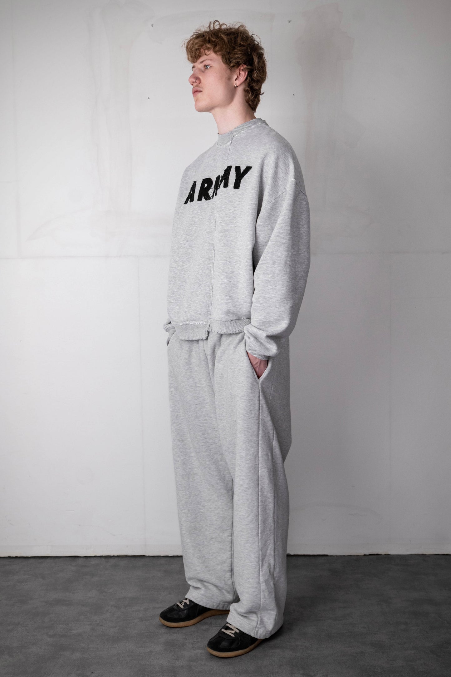 DECONSTRUCTED ARMY SWEATER
