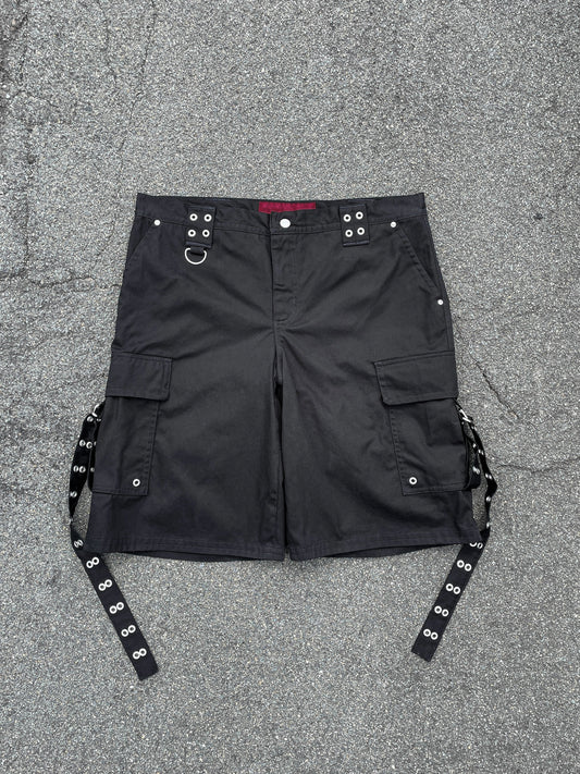 BLACK STRAP CARGO SHORTS